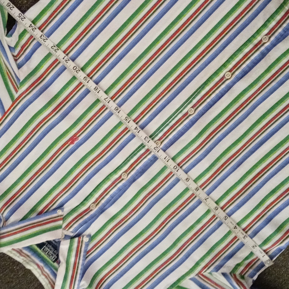 💚VTG Polo Ralph Lauren💚 - Men's Multicolor Stripe L/S Button Down - Picture 9 of 11
